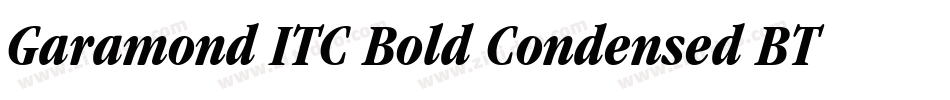 Garamond ITC Bold Condensed BT字体转换